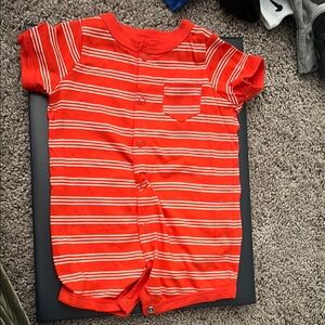 Red Striped Baby Romper carters